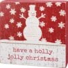 Holly Jolly Christmas Slat Box Sign 1 Holly Jolly Christmas Slat Box Sign -Glitter Shop 112359 1