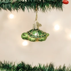 Old World Christmas Small Turtle Blown Glass Ornament