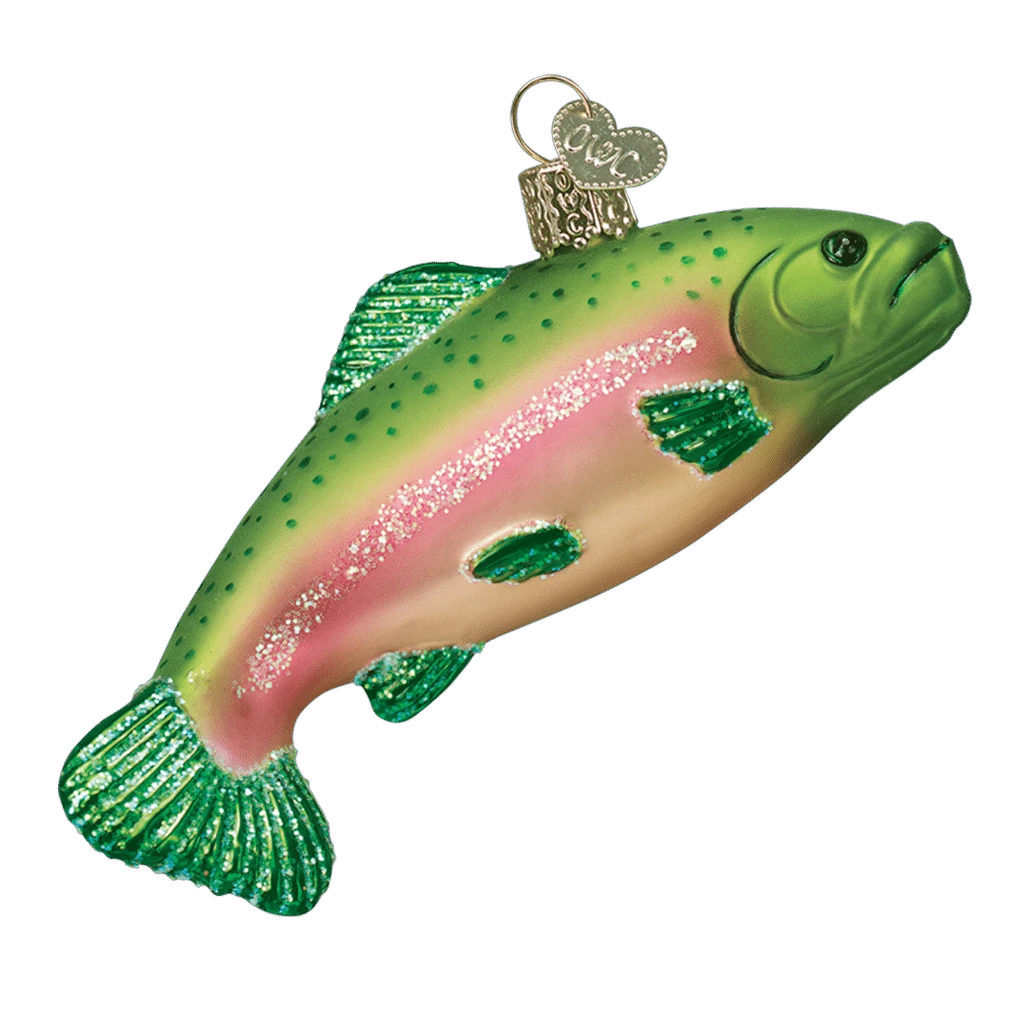 Old World Christmas Rainbow Trout Blown Glass Ornament 4 Old World Christmas Rainbow Trout Blown Glass Ornament - Image 2
