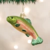 Old World Christmas Rainbow Trout Blown Glass Ornament -Glitter Shop 12096 387x
