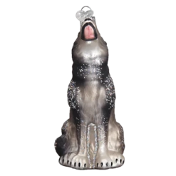 Old World Christmas Blown Glass Howling Wolf Ornament -Glitter Shop 12163 3 1024x