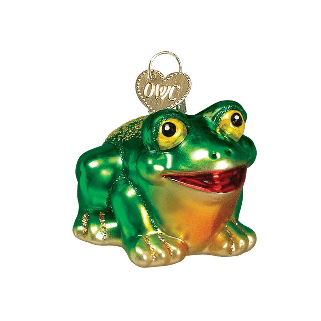 Old World Christmas Blown Glass Hop-Along Frog Ornament 4 Old World Christmas Blown Glass Hop-Along Frog Ornament - Image 2