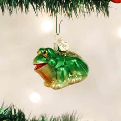 Old World Christmas Blown Glass Hop-Along Frog Ornament 3 Old World Christmas Blown Glass Hop-Along Frog Ornament
