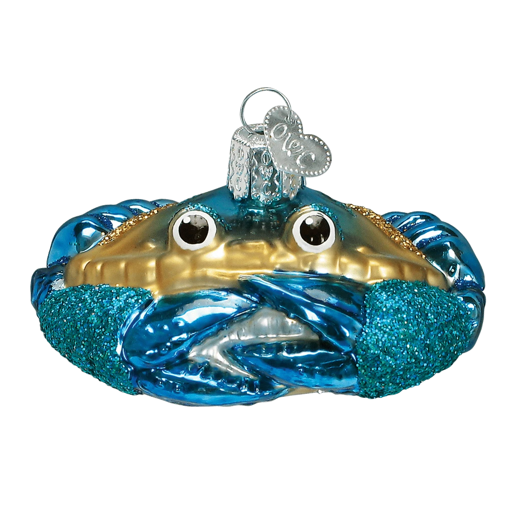 Old World Christmas Blown Glass Blue Crab Ornament 4 Old World Christmas Blown Glass Blue Crab Ornament - Image 2