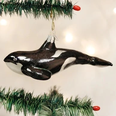 Orca Whale Ornament Old World Christmas 3 Orca Whale Ornament Old World Christmas