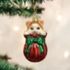 Letting The Cat Out Of The Bag Ornament Old World Christmas 1 Letting The Cat Out Of The Bag Ornament Old World Christmas -Glitter Shop 12370 Santa Bag Cat