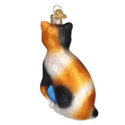 Old World Christmas Calico Cat Blown Glass Ornament -Glitter Shop 12399 3 1024x