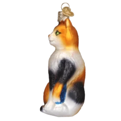 Old World Christmas Calico Cat Blown Glass Ornament -Glitter Shop 12399 4 1024x