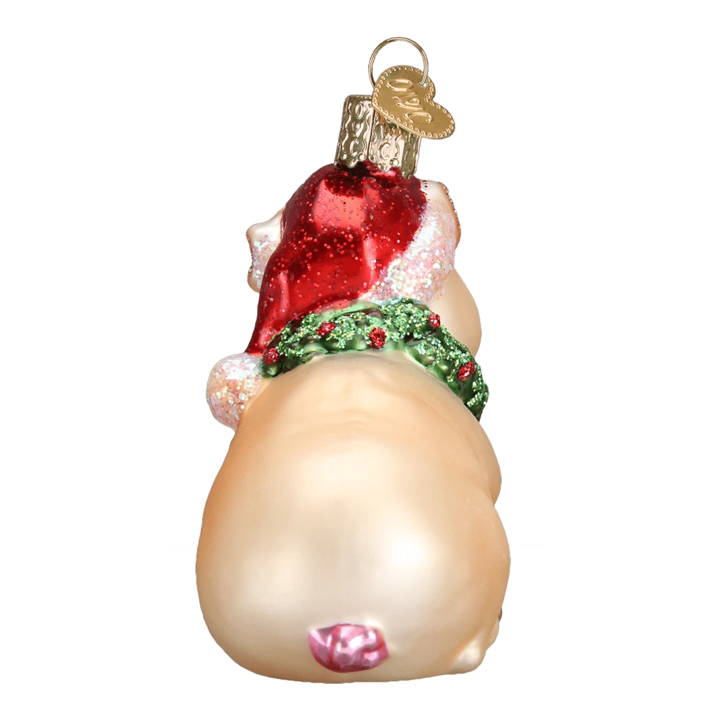 Old World Christmas Holly Pig Blown Glass Ornament 6 Old World Christmas Holly Pig Blown Glass Ornament - Image 4