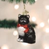 Old World Christmas Blown Glass Tuxedo Kitty Ornament -Glitter Shop 12452 387x 2