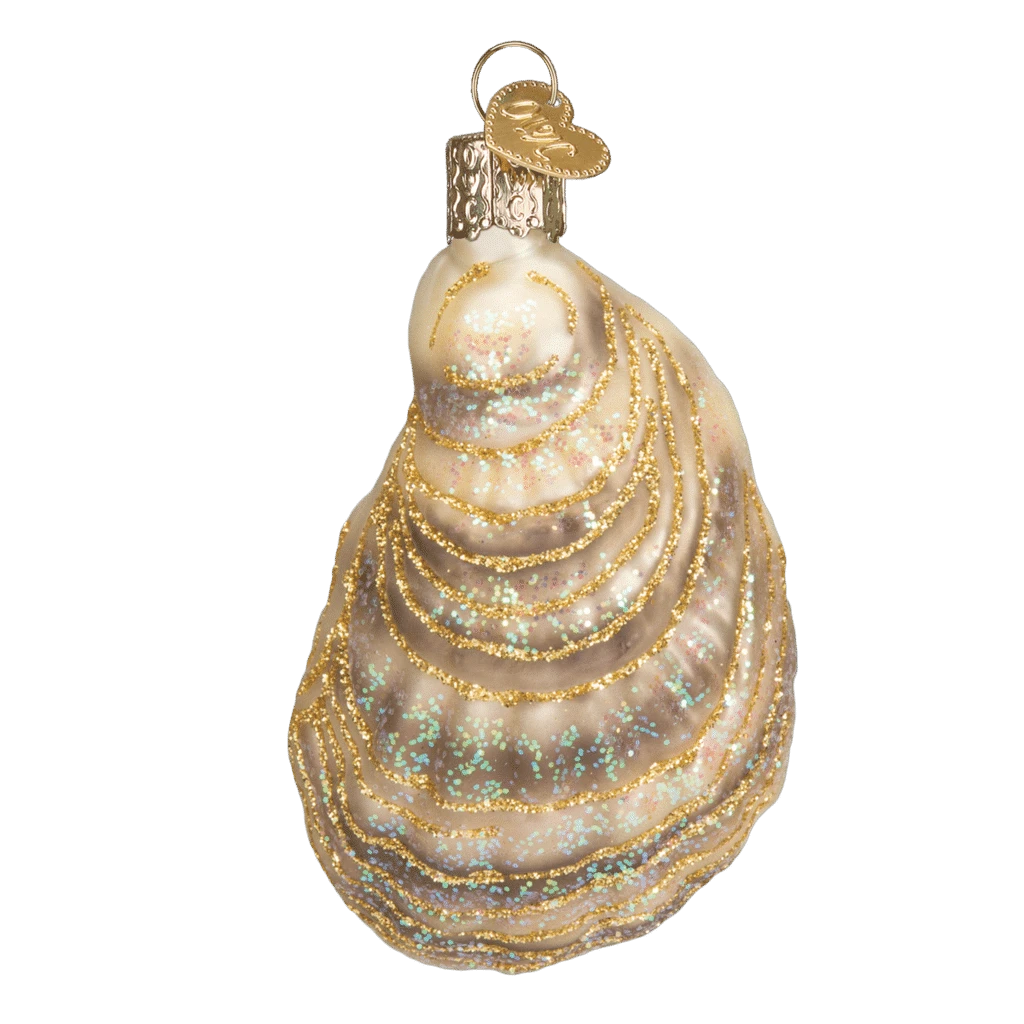 Old World Christmas Blown Glass Oyster With Pearl Ornament 4 Old World Christmas Blown Glass Oyster With Pearl Ornament - Image 2