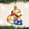 Old World Christmas Blown Glass Labrador Pup Ornament