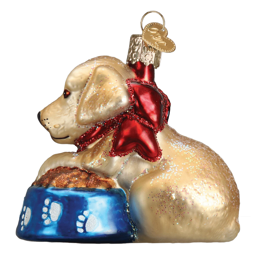 Old World Christmas Blown Glass Labrador Pup Ornament 4 Old World Christmas Blown Glass Labrador Pup Ornament - Image 2