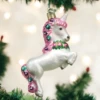 Old World Christmas Blown Glass Prancing Unicorn Ornament 1 Old World Christmas Blown Glass Prancing Unicorn Ornament -Glitter Shop 12472 387x