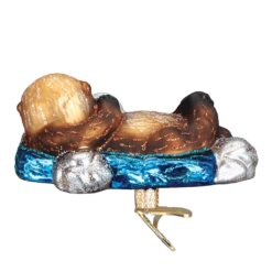 Old World Christmas Blown Glass Floating Sea Otter Clip-on Ornament 7 Old World Christmas Blown Glass Floating Sea Otter Clip-on Ornament -Glitter Shop 12506 3 1024x