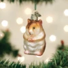 Old World Christmas Blown Glass Hamster Ornament -Glitter Shop 12530 387x