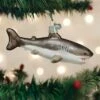 Old World Christmas Blown Glass Great White Shark Ornament