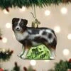 Old World Christmas Blown Glass Australian Shepherd Ornament -Glitter Shop 12550 1 387x