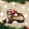 Old World Christmas Blown Glass Christmas Ferret Ornament -Glitter Shop 12551 1 387x