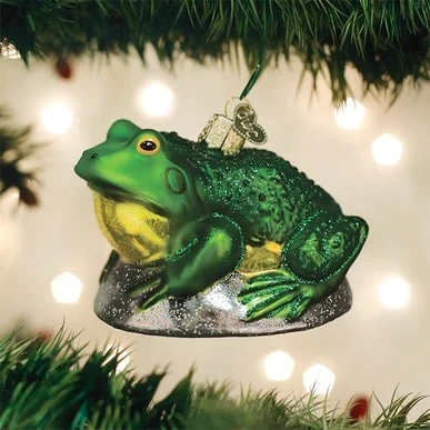 Bull Frog Ornament Old World Christmas 3 Bull Frog Ornament Old World Christmas