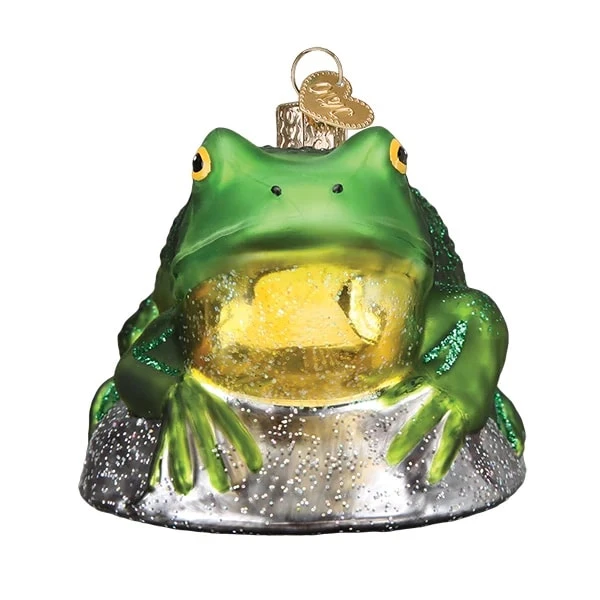 Bull Frog Ornament Old World Christmas 4 Bull Frog Ornament Old World Christmas - Image 2