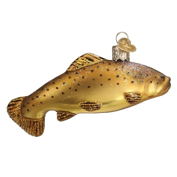 Brown Trout Ornament Old World Christmas 4 Brown Trout Ornament Old World Christmas - Image 2