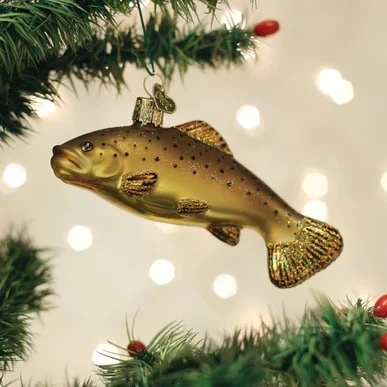 Brown Trout Ornament Old World Christmas 3 Brown Trout Ornament Old World Christmas