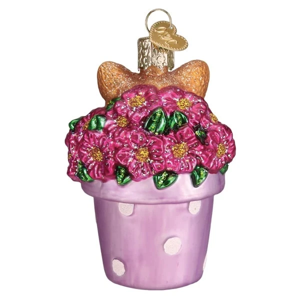 Kitten In Flower Pot Ornament Old World Christmas 4 Kitten In Flower Pot Ornament Old World Christmas - Image 2