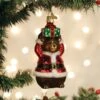 Christmas Bear Ornament Old World Christmas -Glitter Shop 12668 Christmas Bear Ornament