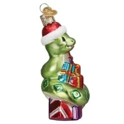 Santa Snake Ornament Old World Christmas 7 Santa Snake Ornament Old World Christmas -Glitter Shop 12682 Santa Snake Ornament Side