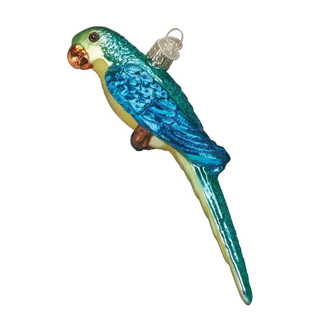 Old World Christmas Blown Glass Parakeet Ornament 4 Old World Christmas Blown Glass Parakeet Ornament - Image 2