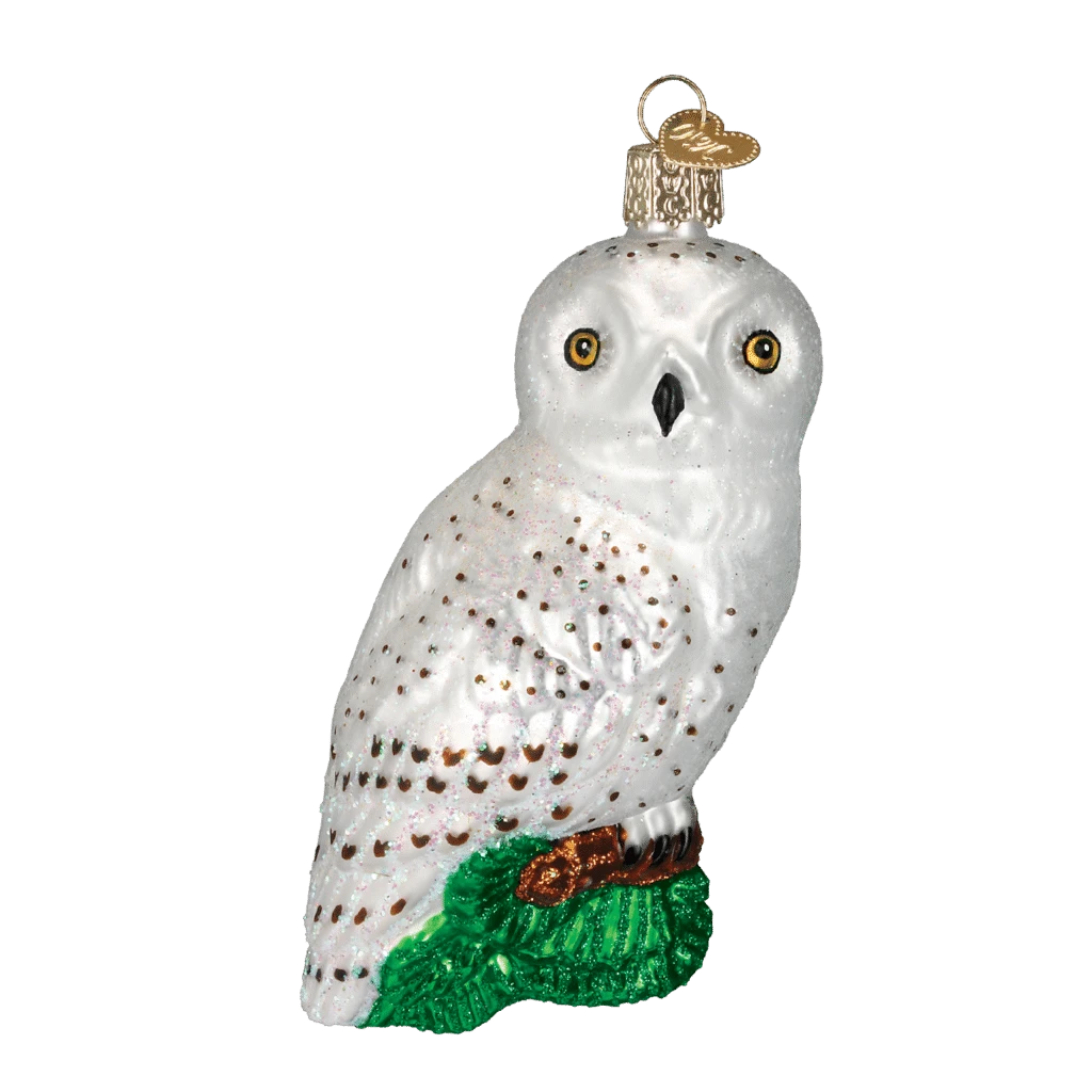 Old World Christmas Blown Glass Great White Owl Ornament 4 Old World Christmas Blown Glass Great White Owl Ornament - Image 2