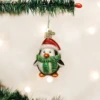 Old World Christmas Blown Glass Playful Penguin Ornament -Glitter Shop 16083 387x