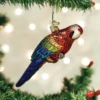 Old World Christmas Blown Glass Tropical Parrot Ornament -Glitter Shop 16117 387x