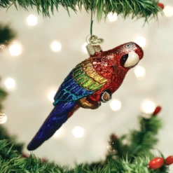 Old World Christmas Blown Glass Tropical Parrot Ornament