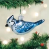 Old World Christmas Blown Glass Bright Blue Jay Ornament -Glitter Shop 16121 387x