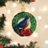 Calling Bird Ornament Old World Christmas -Glitter Shop 16148 Calling Bird Ornament