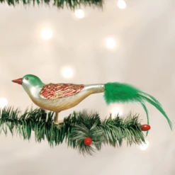 Old World Christmas Blown Glass Christmas Bird Clip-On Ornament