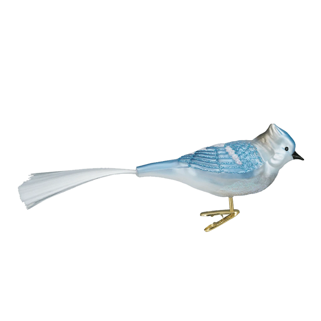 Old World Christmas Blown Glass Blue Jay Clip-On Ornament 4 Old World Christmas Blown Glass Blue Jay Clip-On Ornament - Image 2