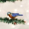 Old World Christmas Blown Glass Western Bluebird Clip-On Ornament -Glitter Shop 18043 387x