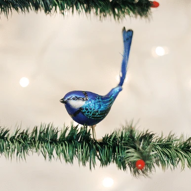 Old World Christmas Blown Glass Fairy Wren Clip-On Ornament 3 Old World Christmas Blown Glass Fairy Wren Clip-On Ornament