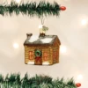 Old World Christmas Blown Glass Log Cabin Ornament -Glitter Shop 20015 387x 1
