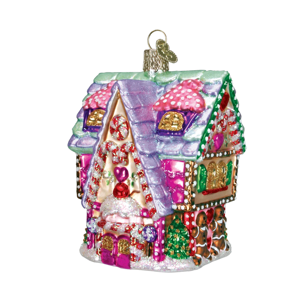 Old World Christmas Blown Glass Cupcake Cottage Ornament 4 Old World Christmas Blown Glass Cupcake Cottage Ornament - Image 2