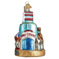 Jersey Shore Ornament Old World Christmas -Glitter Shop 20096 Jersey Shore Ornament Side