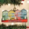 San Francisco Painted Ladies Ornament Old World Christmas -Glitter Shop 20137 San Francisco Painted Ladies Ornament