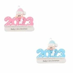 Glitter Shop 21 2023 Baby's 1st Christmas Ornaments Personalized