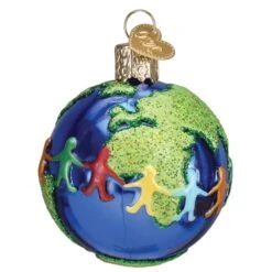 World Peace Ornament Old World Christmas -Glitter Shop 22045 World Peace Ornament Side