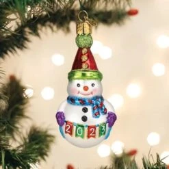Glitter Shop 25 2023 Party Snowman Ornament Old World Christmas