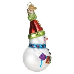 2023 Party Snowman Ornament Old World Christmas -Glitter Shop 24224 2023 Party Snowman Ornament Side