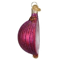 Red Onion Ornament Old World Christmas -Glitter Shop 28140 Red Onion Ornament Side